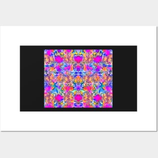 Pink Aesthetic Abstract Psychedelic Pattern 3 Posters and Art